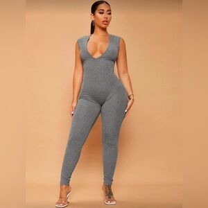 Plunging Neck Unitard